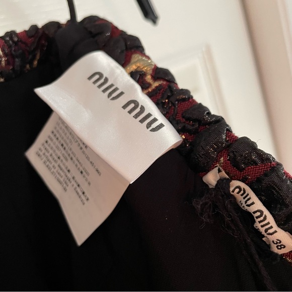NWT MIU MIU Rare 2018 Runway Gonna Lurex Metallic Dress Bordeaux - EU38 (US8) - Picture 13 of 15